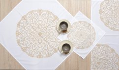 Ubrus Mandala zlatá