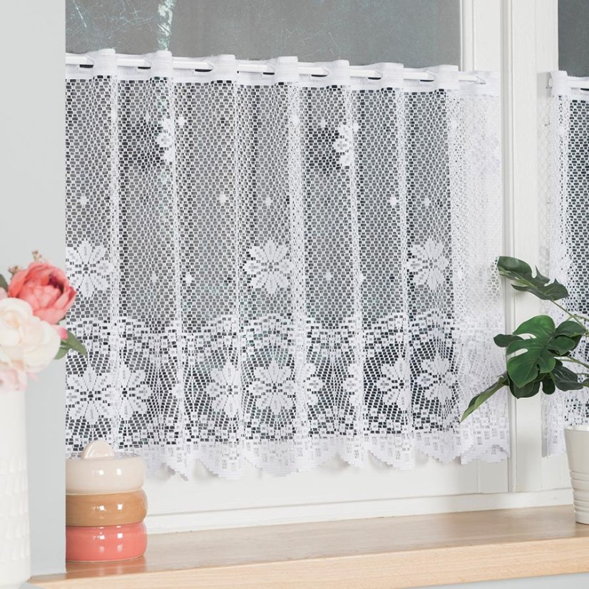 Záclona Nola - Vyber výšku ↕ (cm): 50, Vyber šití: bez obšití