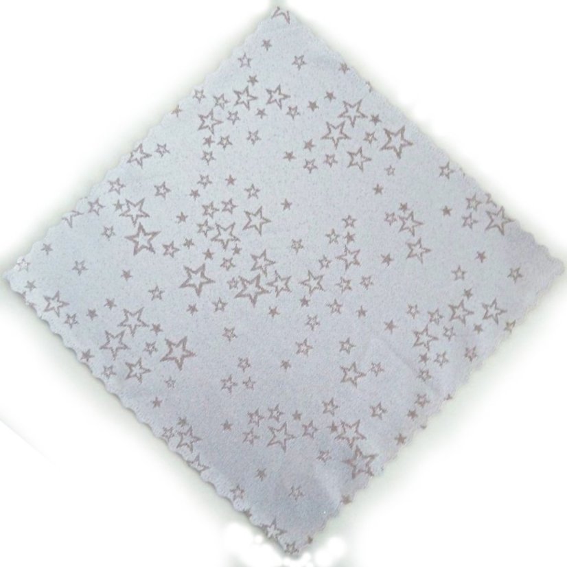 Prostírání a ubrusy Hvězdné přání - Béžovo/stříbrné - Vyber rozměr: 30x30