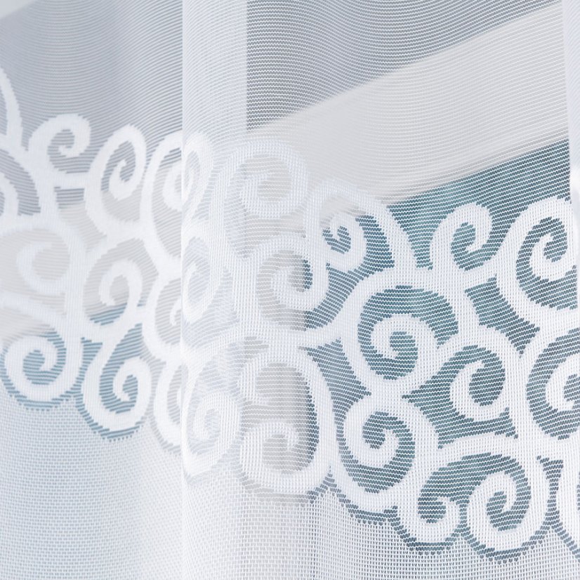 Kusová záclona Daniela - Vrchný okraj: Bez riasiacej pásky, Vyber rozmer záclony ↕VxŠ ↔ (cm): 90x250