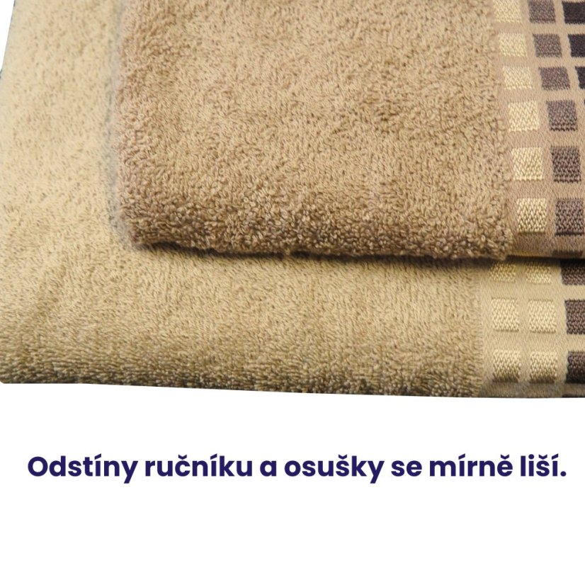 Ručník, osuška Ervin - sv. hnědá - Rozměr ručníku: 50x100