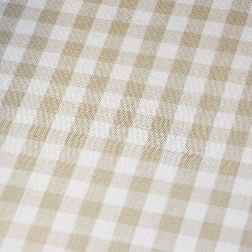 Látka Kanafas - kostka šedo-béžová - Šíře materiálu ↔ (cm): 150, Vyber šití: bez obšití