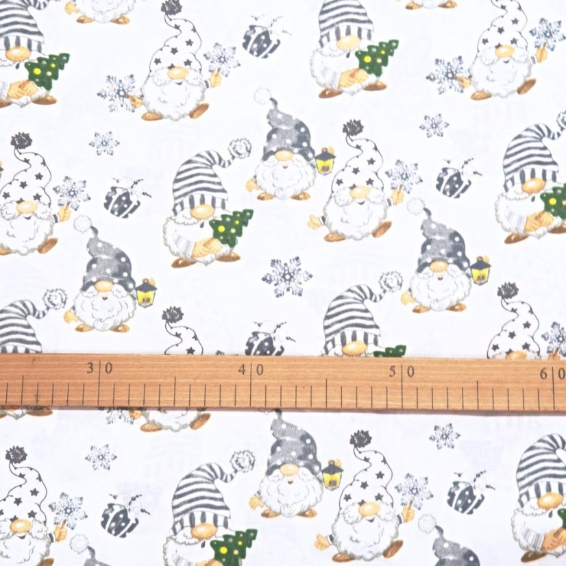 Hladká bavlna – Vánoční skřítci - Šíře materiálu ↔ (cm): 160