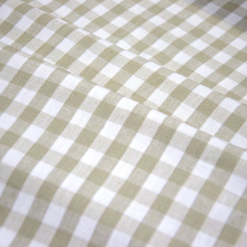 Látka Kanafas - kostka šedo-béžová - Šíře materiálu ↔ (cm): 150, Vyber šití: bez obšití