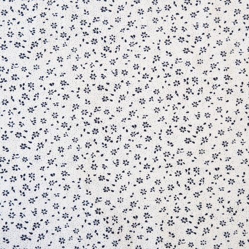 Hladká bavlna – Kvítek na bílém podkladu - Šíře materiálu (cm): 160