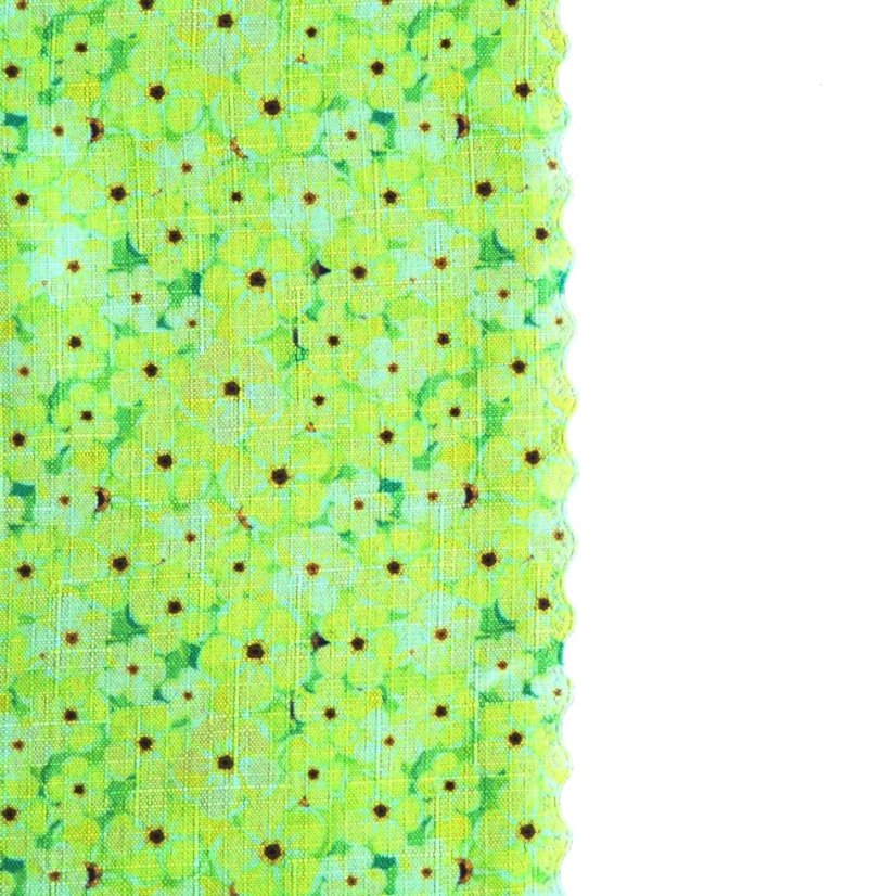 Teflonový ubrus tisk Florea - zelený - Vyber rozměr: 75x75