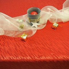 Dekorační organza  - smetanová