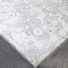 PVC ubrusovina - Šedá mandala