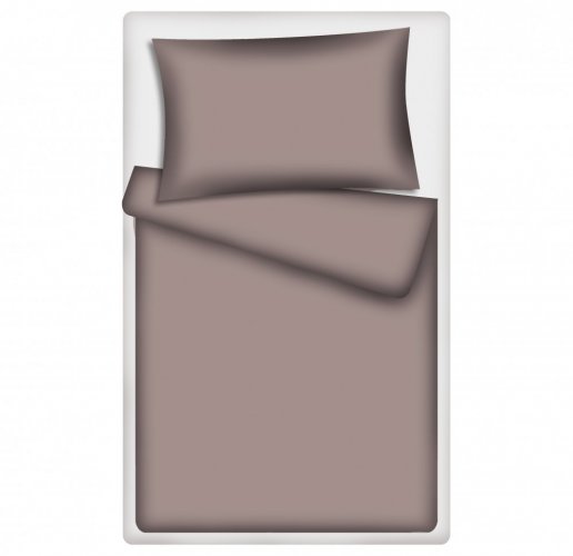 Obliečky hladká bavlna LUX UNI - hnedé - Rozměr povlečení: 140x200+70x90