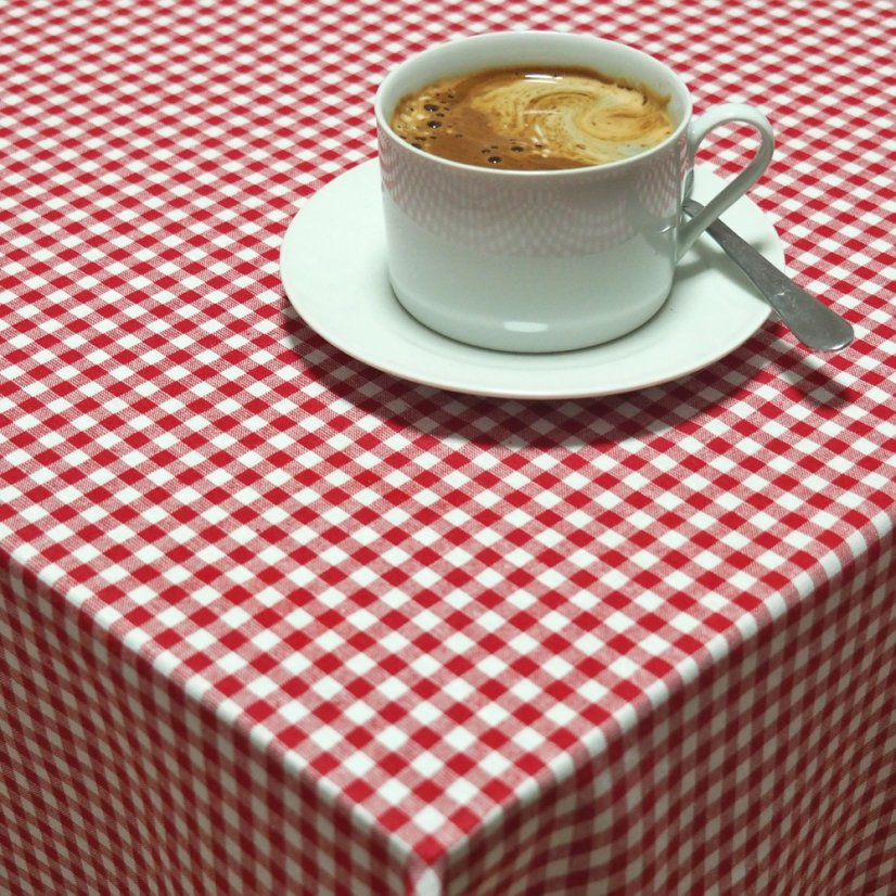 Ubrus a prostírání kanafas - červený 5 mm - Vyber rozměr: 70x70