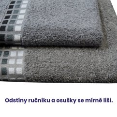 Ručník, osuška Ervin - tm. šedá