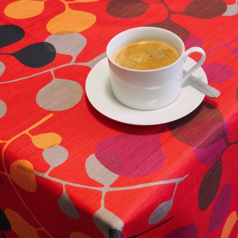 Teflonový ubrus tisk Alena - červená