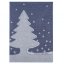Vánoční utěrka Stromeček - tm.modrá