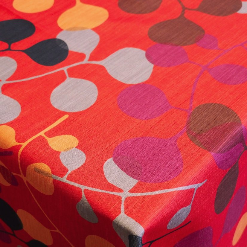 Teflonový ubrus tisk Alena - červená