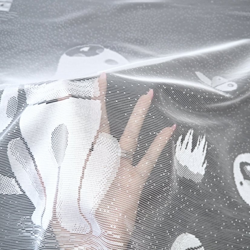 Dětská záclona Hafík - Vyber výšku ↕ (cm): 145, Vyber šití: bez obšití