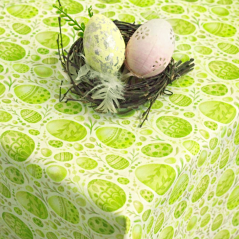 Velikonoční ubrusy - Zelené kraslice