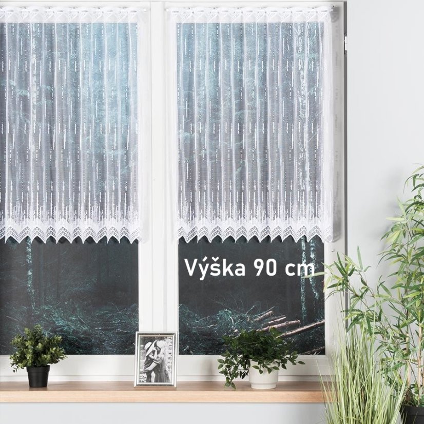 Záclona Amara - Vyber výšku ↕ (cm): 30, Vyber šití: bez obšití