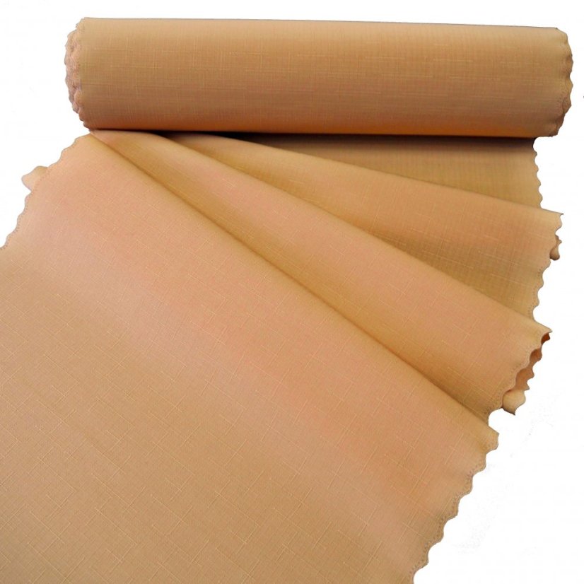 Teflonová šála v metráži - 342 - písková - Šíře materiálu ↔ (cm): 38, Vyber okraje: pouze střih