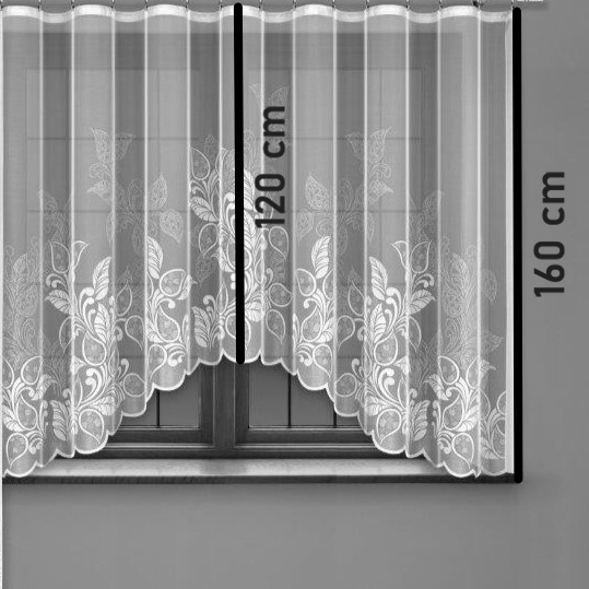 Kusová záclona Evita - Vyber rozmer záclony ↕VxŠ ↔ (cm): 160x300