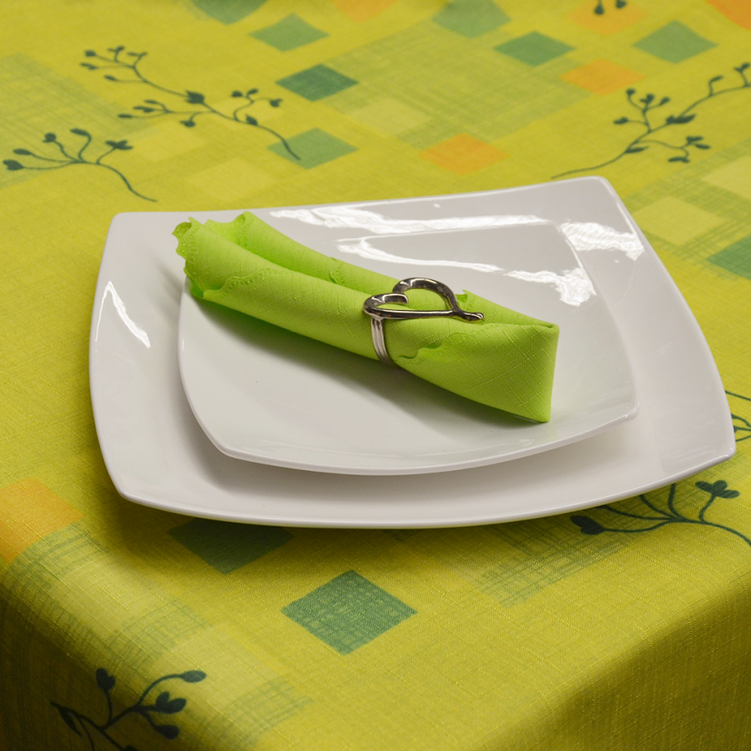 Teflonový ubrus tisk Manila - zelená - Vyber rozmer: 75x75