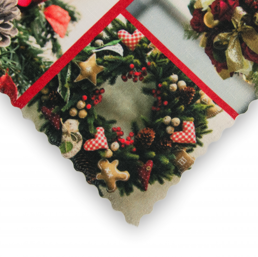 Vánoční ubrusy - Adventní čas - bílé - Vyber rozměr: 75x75