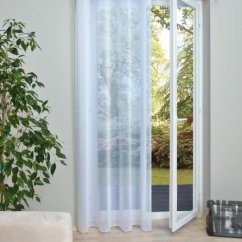 Hladký bílý voál s olůvkem - 300 cm