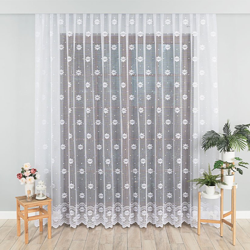 Záclona Nola - Vyber výšku ↕ (cm): 50, Vyber šití: bez obšití