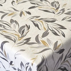 PVC ubrusovina - Zlaté květy