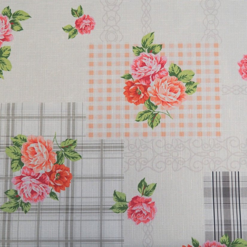Teflonový ubrus tisk Rosa - Vyber rozměr: 75x75