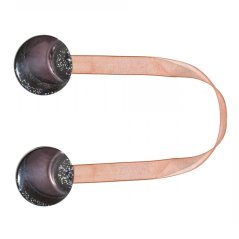 Magnetická spona na závěsy - hnědá se třpytkami