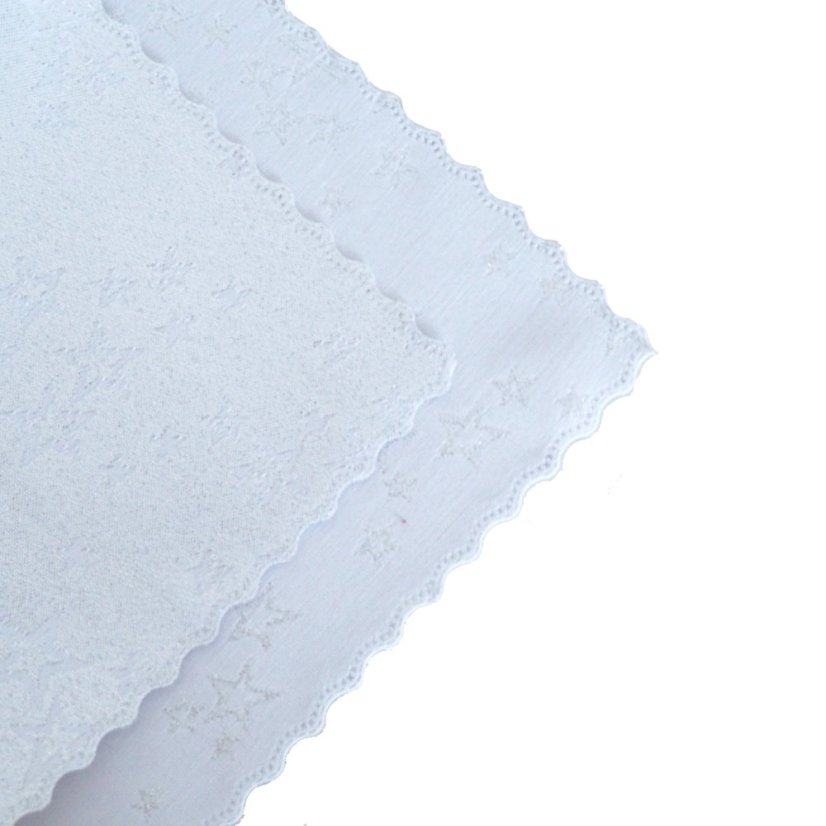 Prostírání a ubrusy Hvězdné přání - Bílo/stříbrné - Vyber rozměr: 30x30