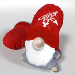 Vánoční polštářek Skřítek - červený