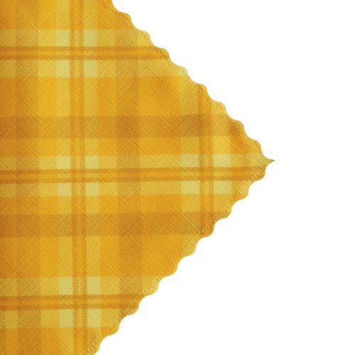Teflonový ubrus tisk Káro - žlutý - Rozměr ubrusu: 75x75