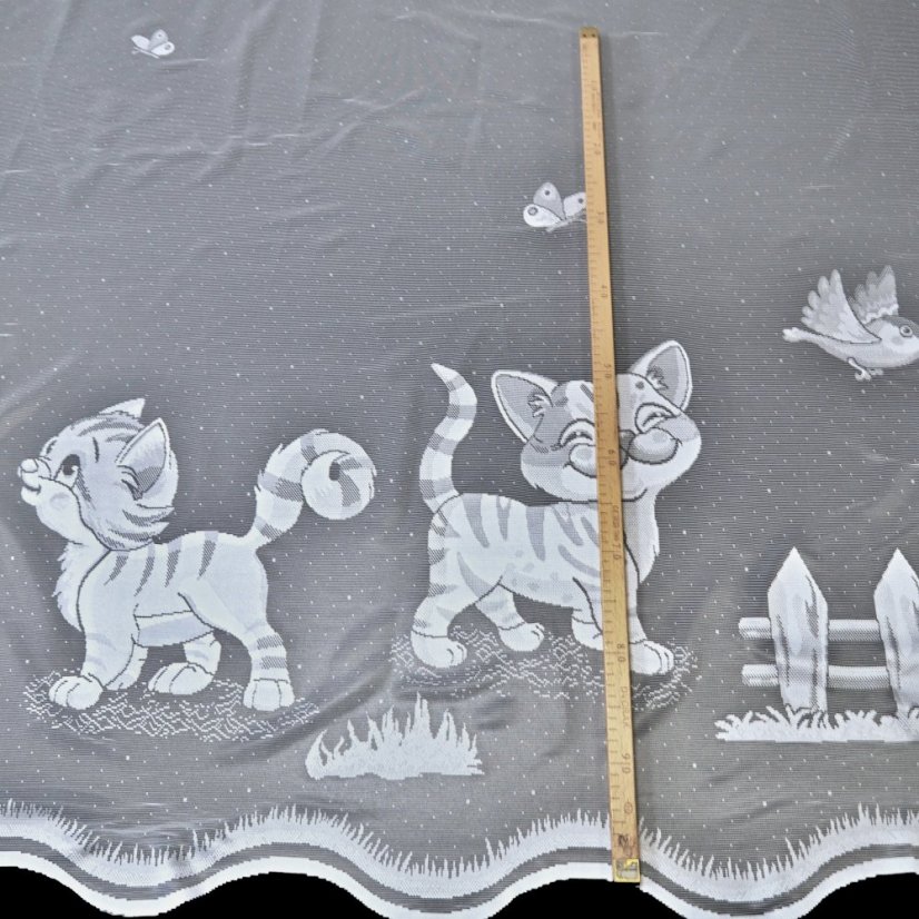 Dětská kusová záclona Kočička