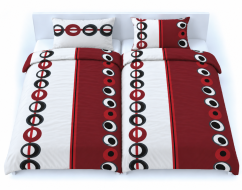 Bavlněné povlečení 4dílné - vínové kruhy
