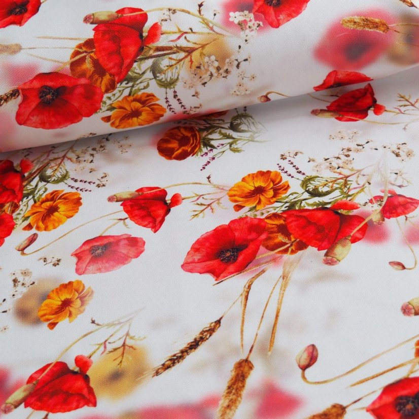Ubrusová látka Garden - Poppy - Šírka materiálu ↔ (cm): 150