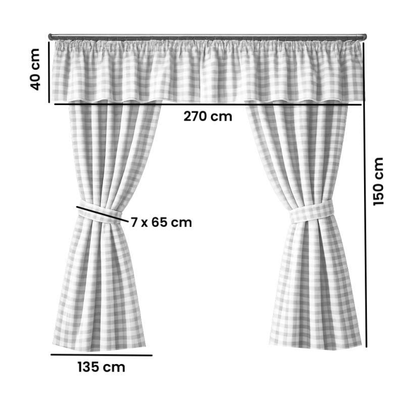 Kanafasový závěsový set