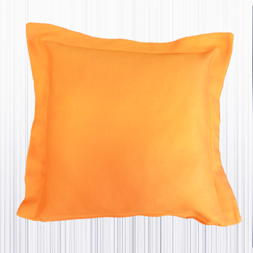Povlak na polštářek s lemem - oranžový - Rozměr polštářku: 40x40