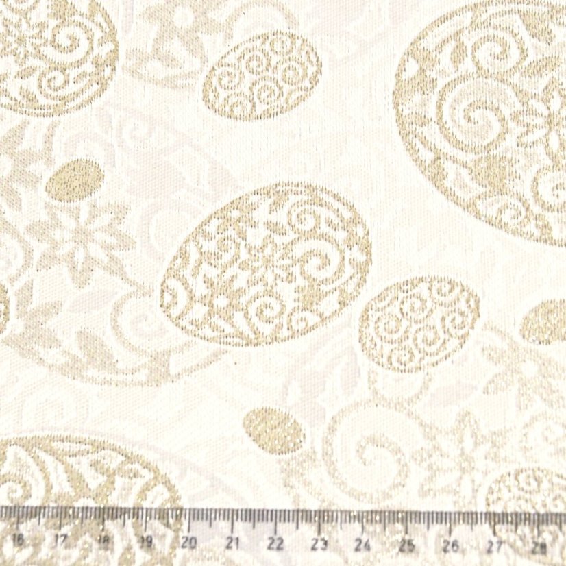 Velikonoční běhoun v metráži Zlatá vejce - Šíře materiálu ↔ (cm): 38, Vyber okraje: pouze střih