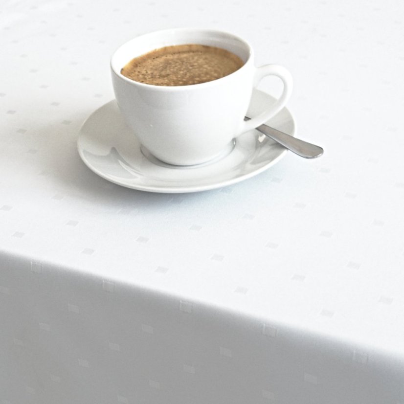 Žakárový ubrus - 1386 bílý - Vyber rozměr: 30x30