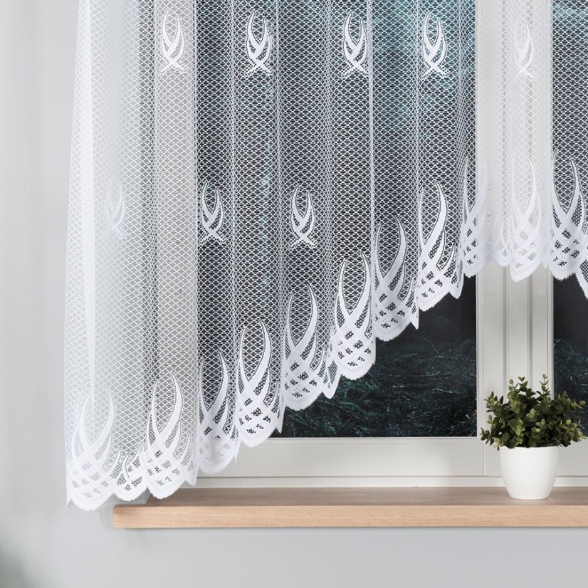 Kusová záclona Sandra - Vrchný okraj: Bez riasiacej pásky, Vyber rozmer záclony ↕VxŠ ↔ (cm): 120x250