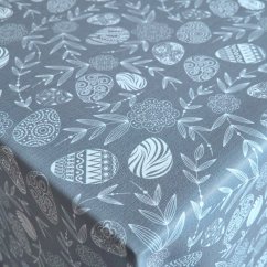 Teflonový velikonoční ubrus  Vejce - šedé