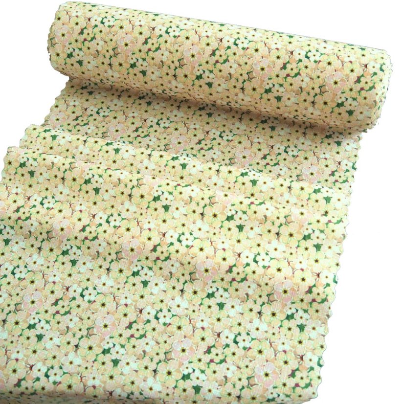 Ubrusová šála v metráži Florea - béžová - Šíře materiálu ↔ (cm): 38, Vyber okraje: pouze střih