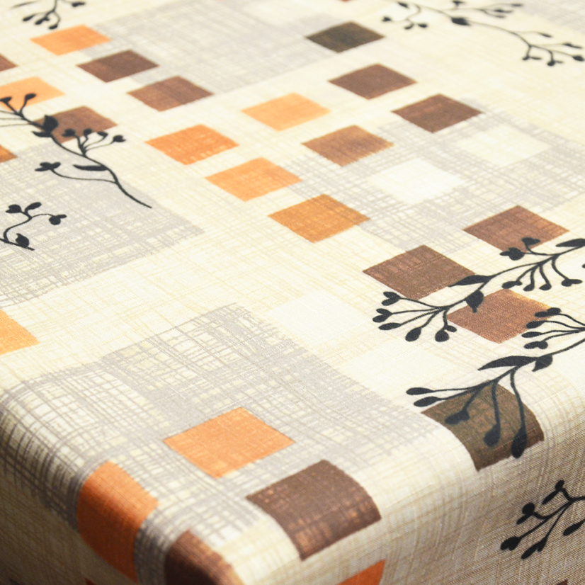 Teflonový ubrus tisk Manila - hnědá - Vyber rozmer: 75x75