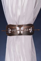 Spona dekorační kovová - Motýl černý-bronz