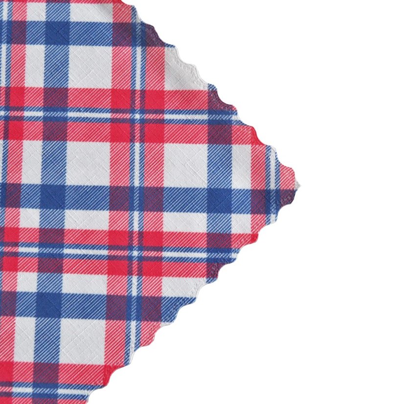 Teflonový ubrus tisk Káro - červeno-modrý - Vyber rozměr: 75x75