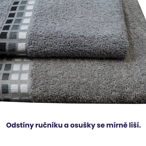 Ručník, osuška Ervin - tm. šedá - Rozměr ručníku: 50x100