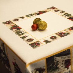 Vánoční ubrusy - Adventní čas - smetanové