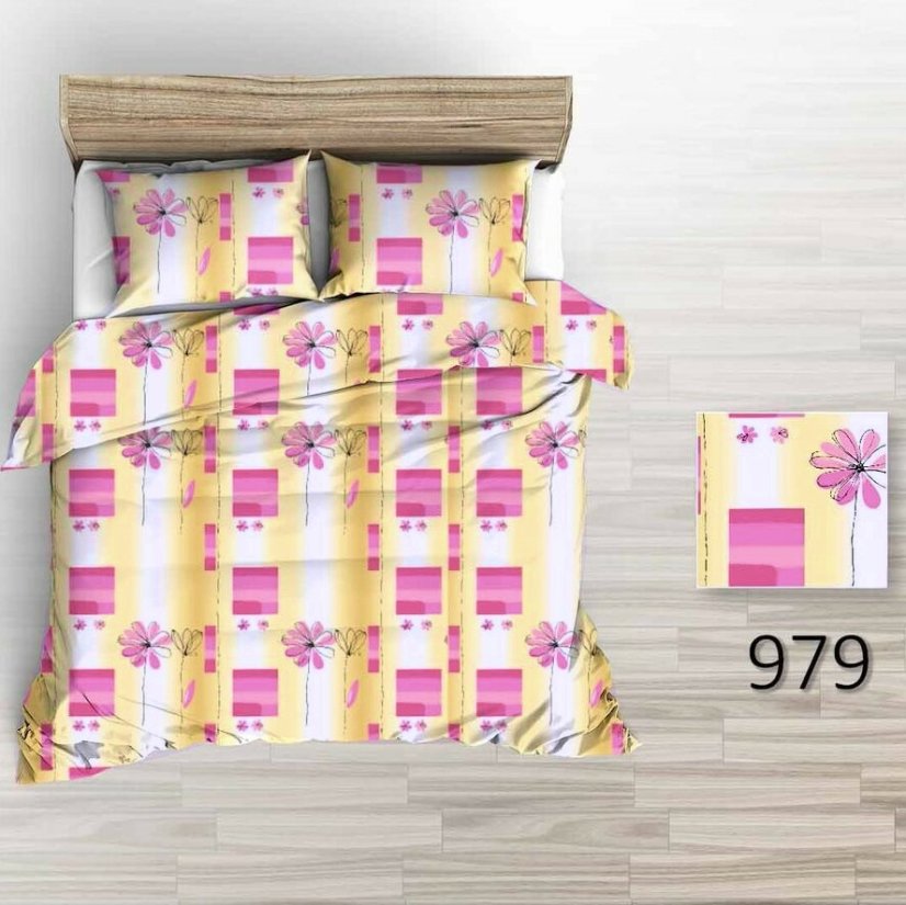 Povlečení krep Tonra - růžová - Rozmer obliečky: 140x200+70x90