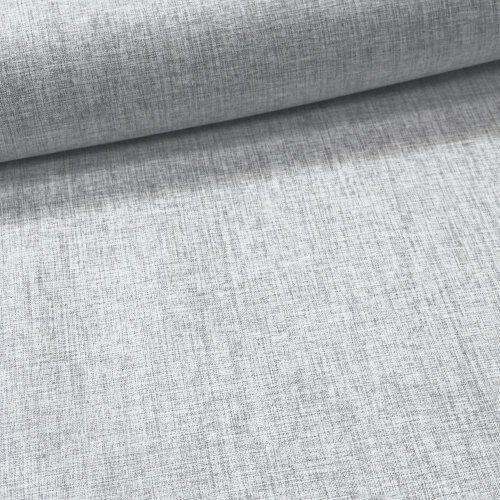 Dekorační látka Blackout West - sv. šedá - Šíře materiálu (cm): 140, Vyberte šití: obšití okrajů a našití stužky